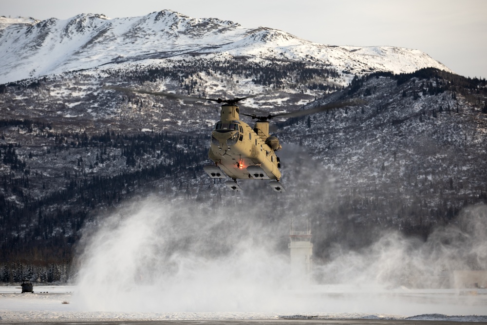 Alaska Military Youth Academy cadets fly with the Alaska Army National Guard