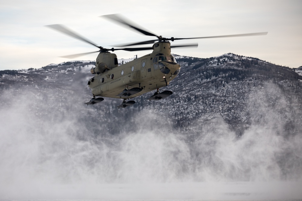 Alaska Military Youth Academy cadets fly with the Alaska Army National Guard