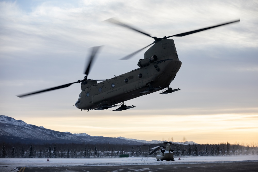 Alaska Military Youth Academy cadets fly with the Alaska Army National Guard