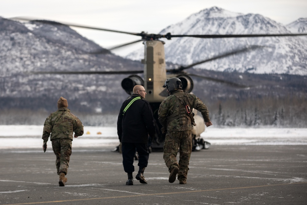 Alaska Military Youth Academy cadets fly with the Alaska Army National Guard