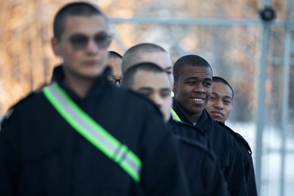 Alaska Military Youth Academy cadets fly with the Alaska Army National Guard