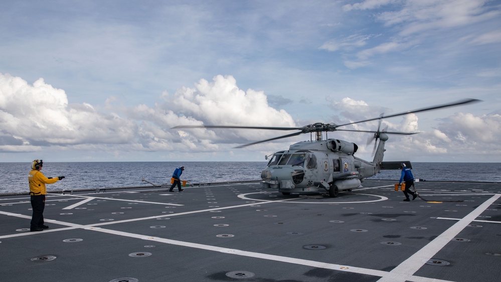 USS Omaha (LCS 12) Conducts Weapons Exercise in South China Sea