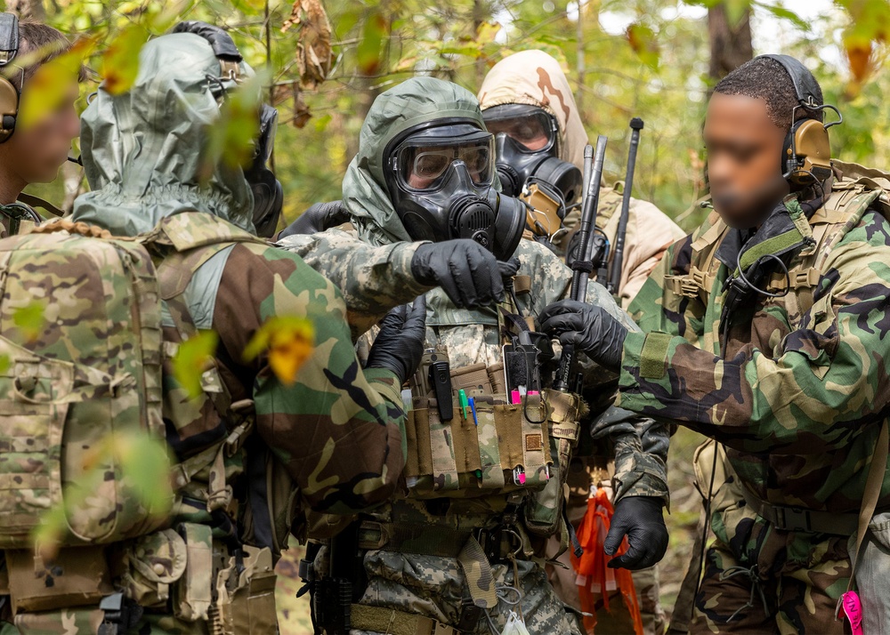 U.S. Army Soldiers from 5th SFG(A), 7th SFG(A), and 101st ABN DIV(ASSLT) Joint CBRN Training