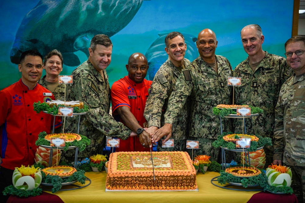 Rear Admiral Sardiello Serves Thanksgiving Day Meal At Naval Station Guantanamo Bay