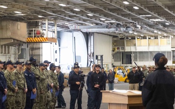 USS Ronald Reagan (CVN 76) frocks newly appointed petty officers