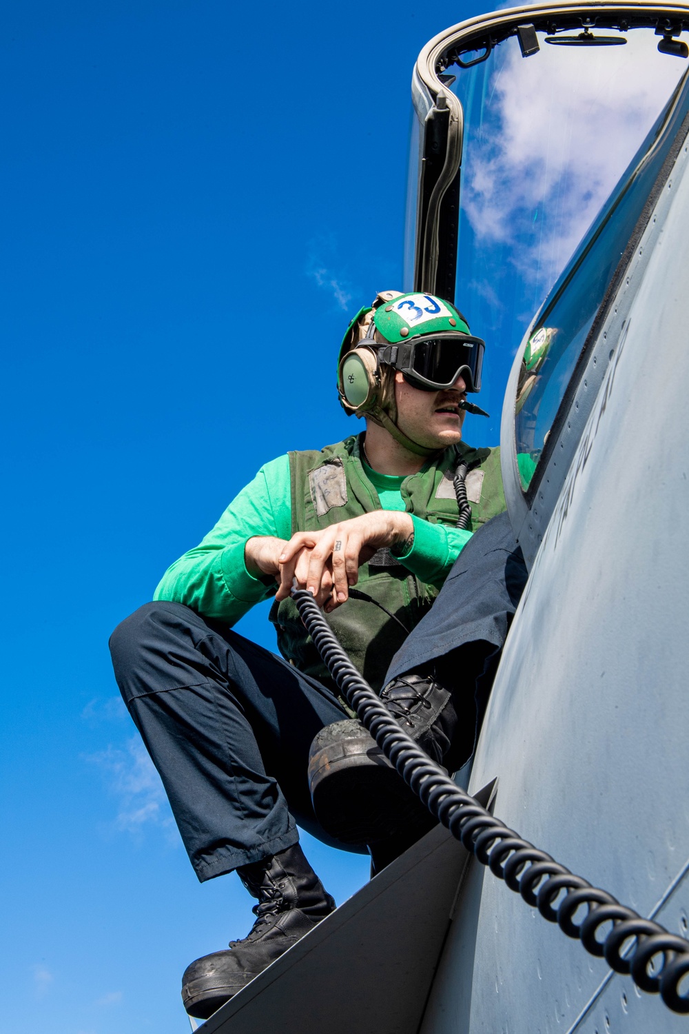 Routine Maintenance is Conducted Aboard the Flight Deck of USS Carl Vinson (CVN 70)