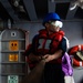 Abraham Lincoln conducts a replenishment-at-sea with USNS Rappahannock