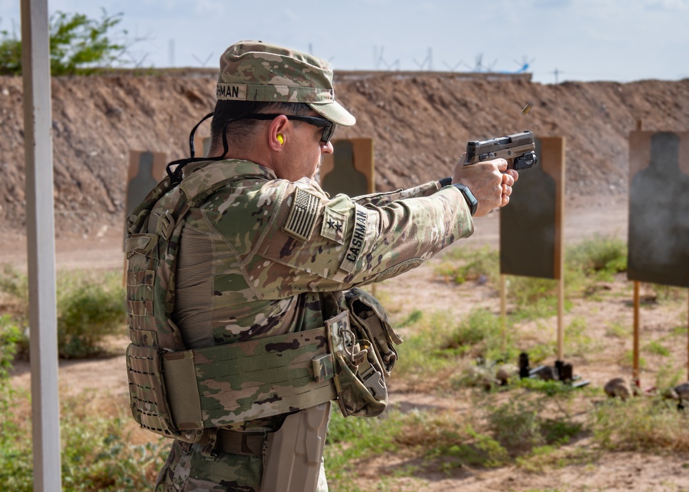 82nd ERQS hosts CJTF-HOA commander at weapons range