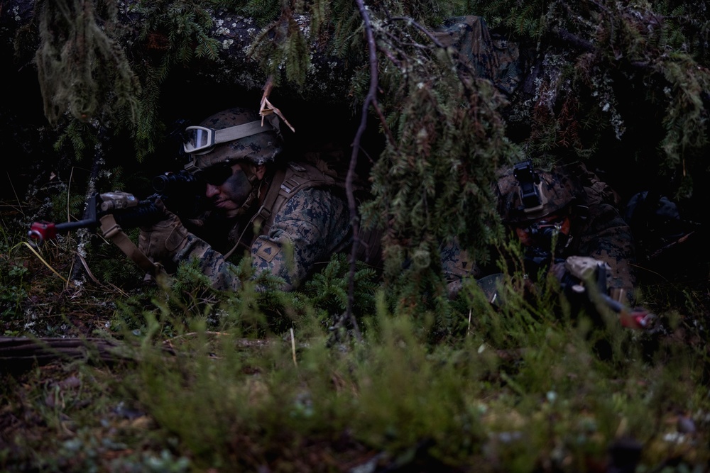 U.S. Marines Conduct a Force on Force Search and Destroy Exercise