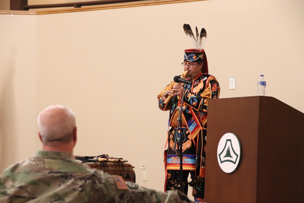 Storyteller with Red Cliff Band of Lake Superior Chippewa highlights Fort McCoy’s 2024 Native American Heritage Month observance