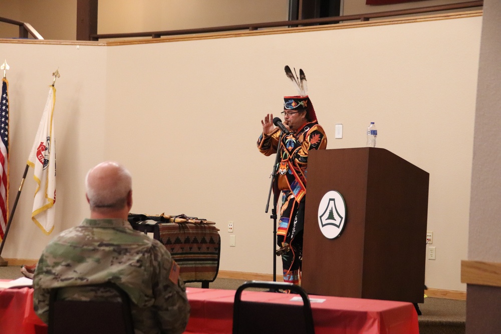 Storyteller with Red Cliff Band of Lake Superior Chippewa highlights Fort McCoy’s 2024 Native American Heritage Month observance