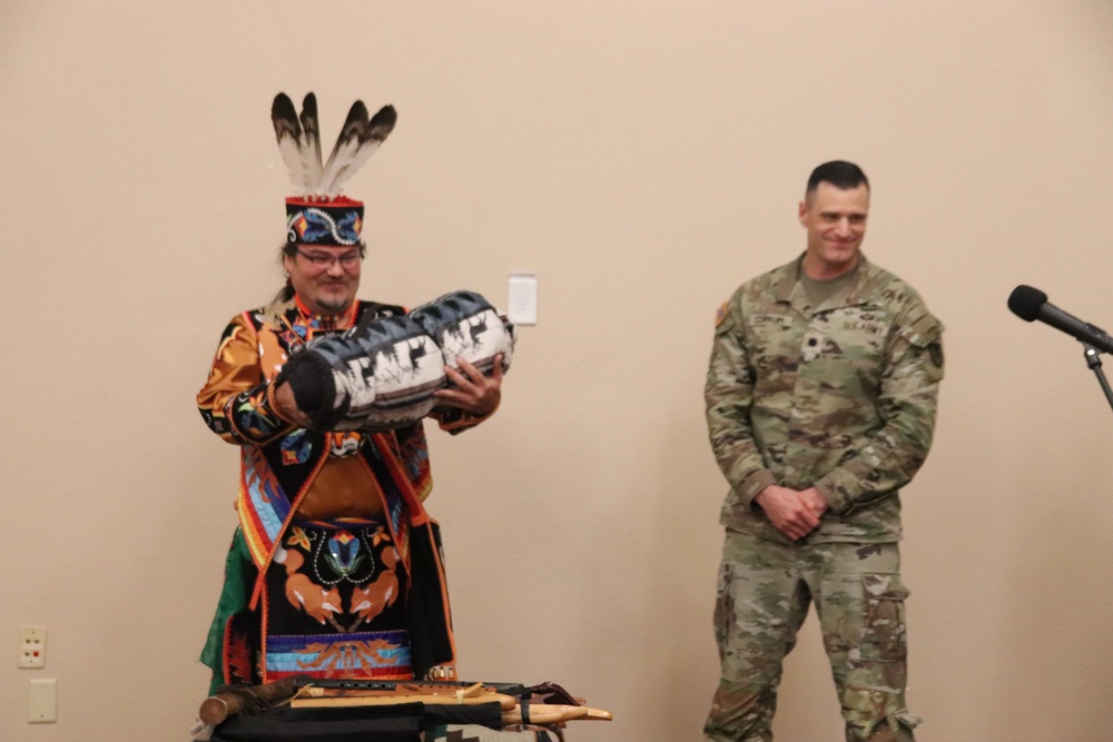 Storyteller with Red Cliff Band of Lake Superior Chippewa highlights Fort McCoy’s 2024 Native American Heritage Month observance