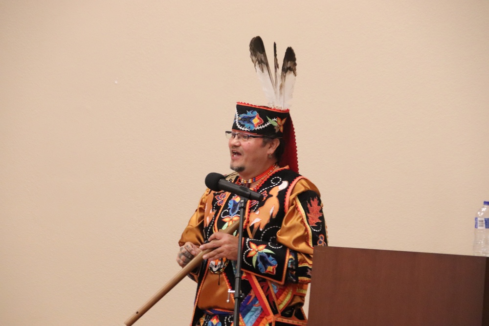 Storyteller with Red Cliff Band of Lake Superior Chippewa highlights Fort McCoy’s 2024 Native American Heritage Month observance