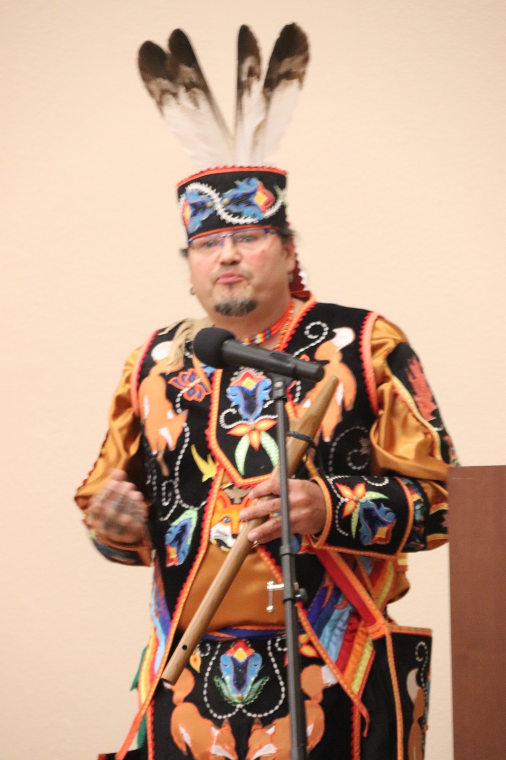 Storyteller with Red Cliff Band of Lake Superior Chippewa highlights Fort McCoy’s 2024 Native American Heritage Month observance