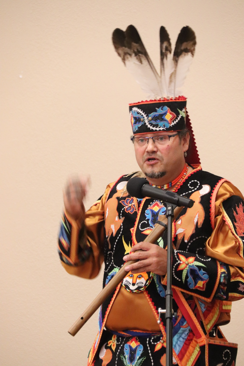 Storyteller with Red Cliff Band of Lake Superior Chippewa highlights Fort McCoy’s 2024 Native American Heritage Month observance