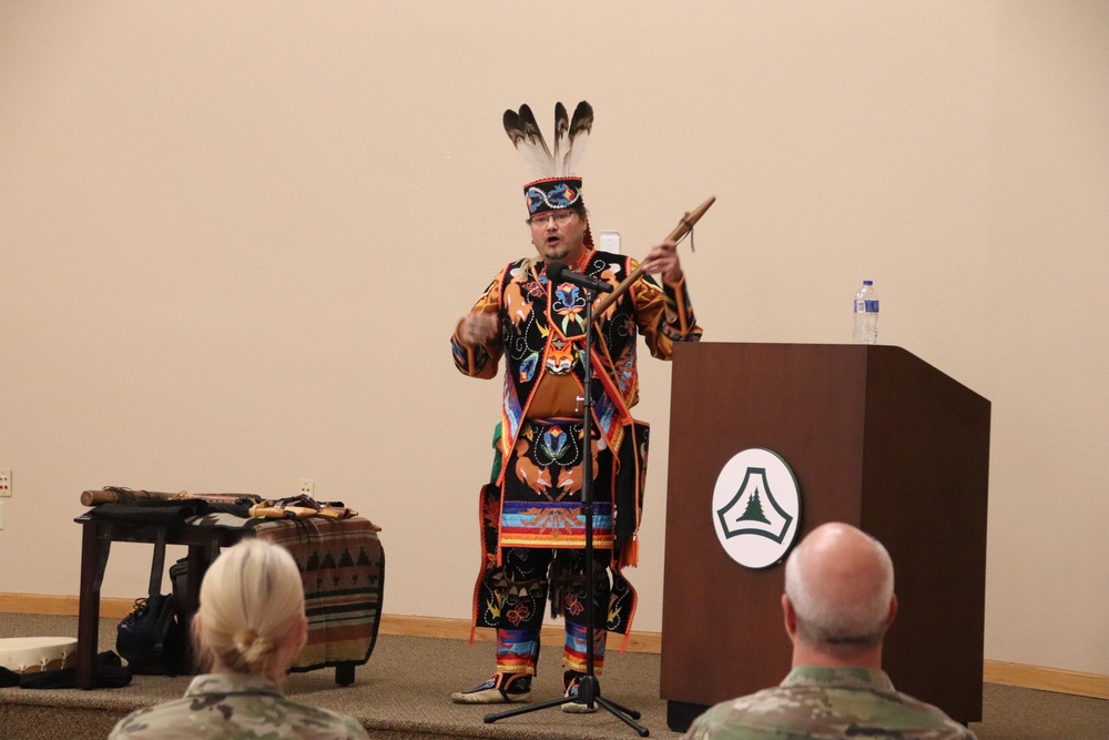 Storyteller with Red Cliff Band of Lake Superior Chippewa highlights Fort McCoy’s 2024 Native American Heritage Month observance