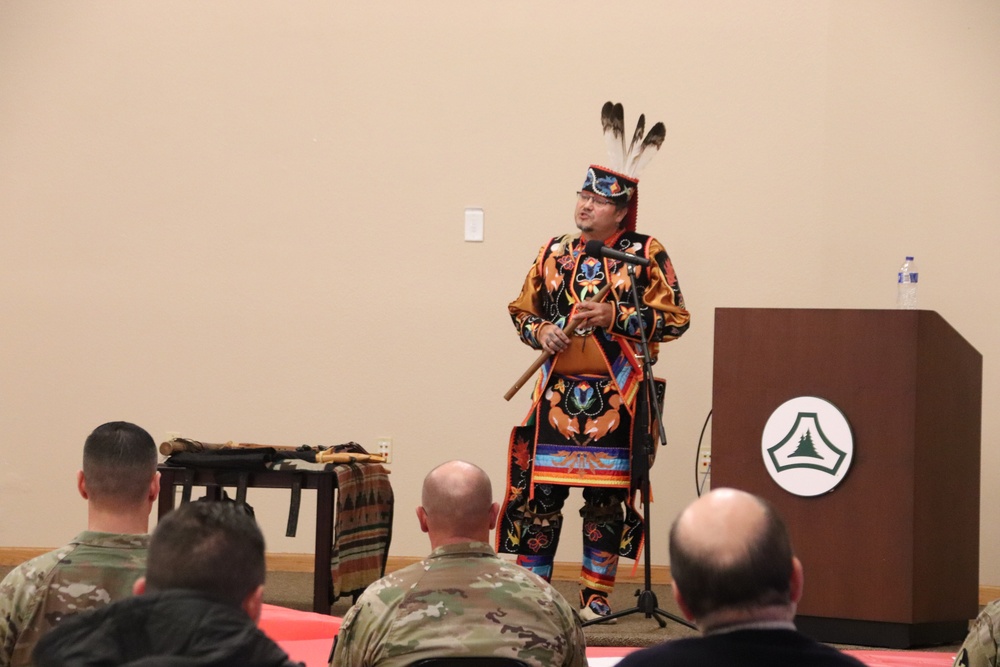 Storyteller with Red Cliff Band of Lake Superior Chippewa highlights Fort McCoy’s 2024 Native American Heritage Month observance