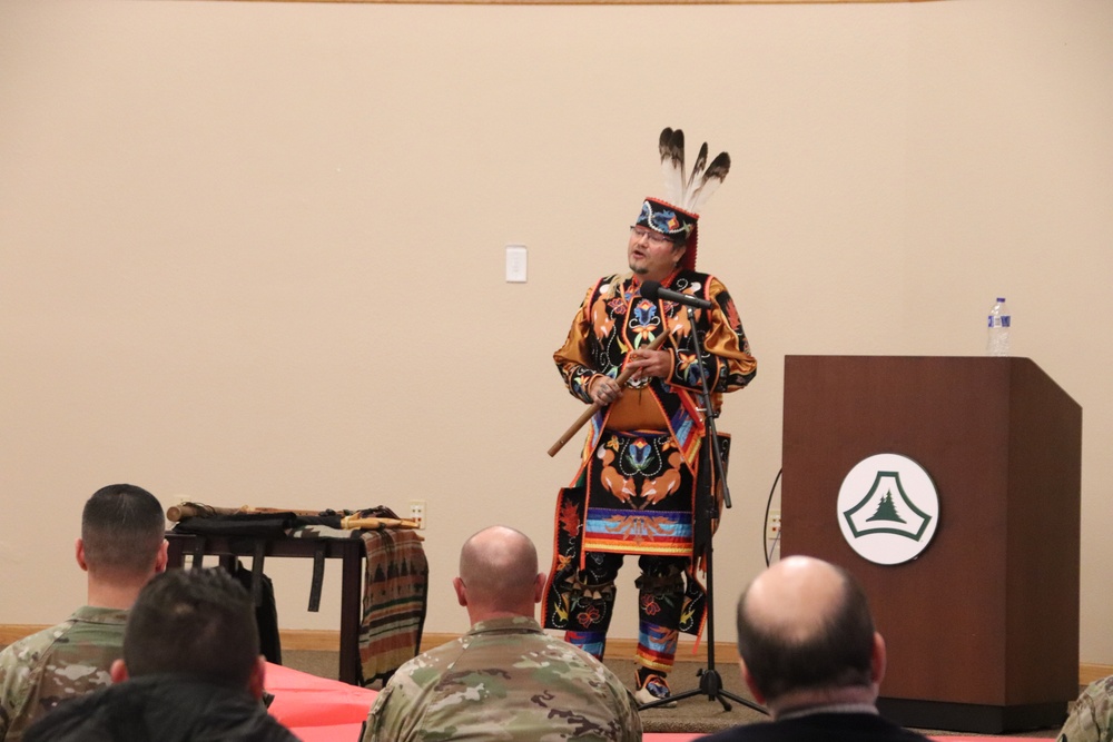 Storyteller with Red Cliff Band of Lake Superior Chippewa highlights Fort McCoy’s 2024 Native American Heritage Month observance