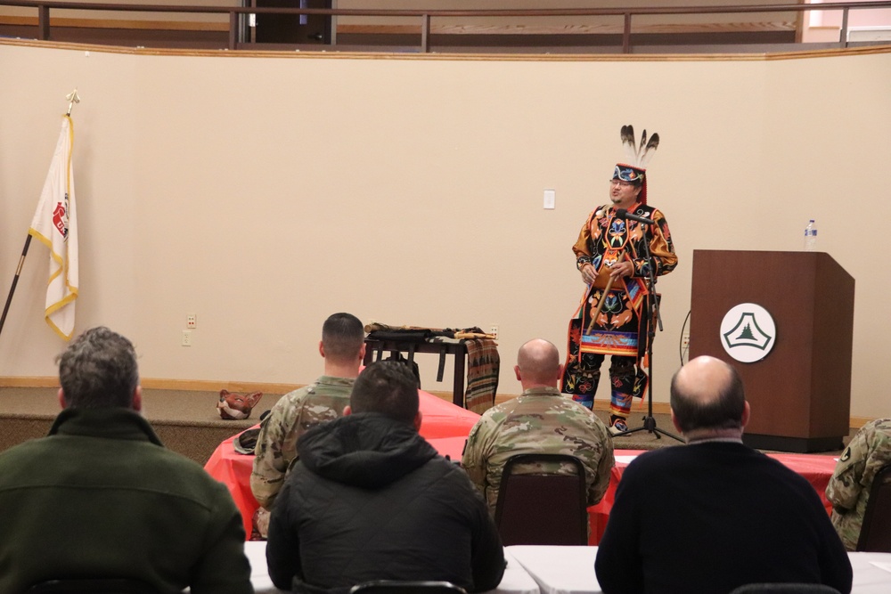 Storyteller with Red Cliff Band of Lake Superior Chippewa highlights Fort McCoy’s 2024 Native American Heritage Month observance