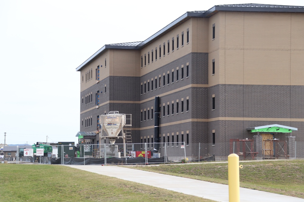 November 2024 construction operations for fiscal year 2022-funded barracks project at Fort McCoy