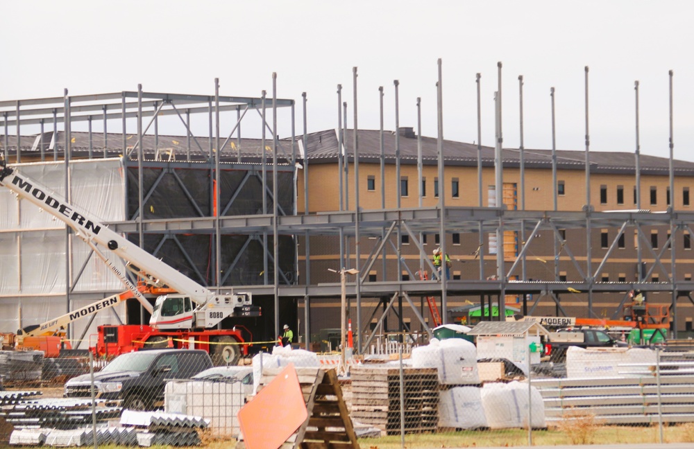 November 2024 construction operations for Fort McCoy East Barracks Project