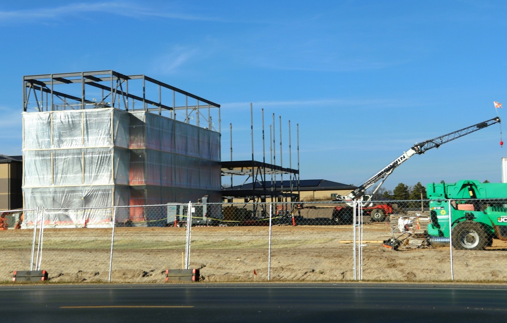 November 2024 construction operations for fiscal year 2022-funded barracks project at Fort McCoy