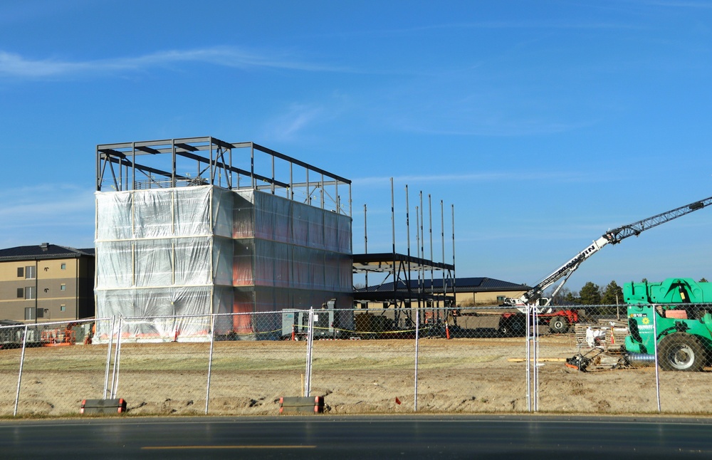 November 2024 construction operations for fiscal year 2022-funded barracks project at Fort McCoy