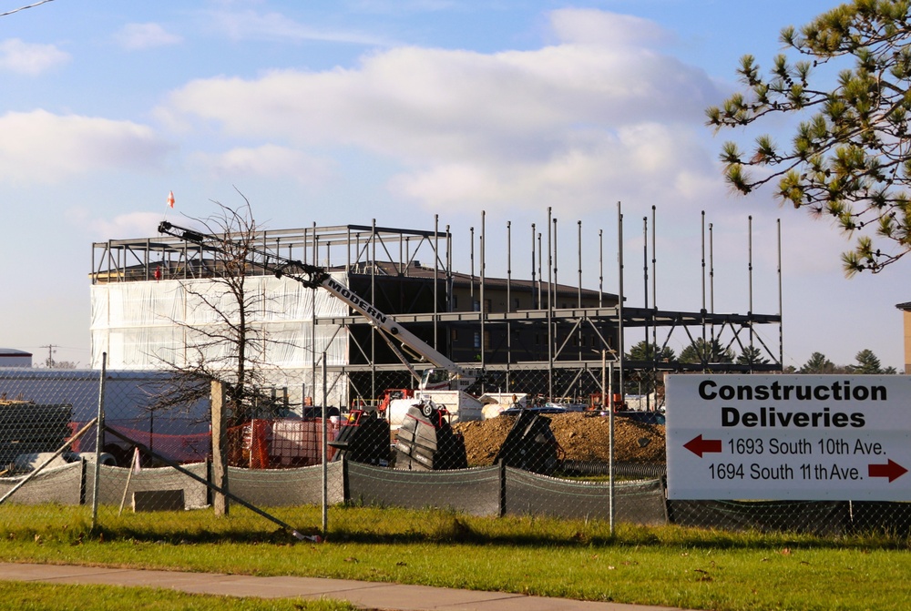 November 2024 construction operations for fiscal year 2022-funded barracks project at Fort McCoy