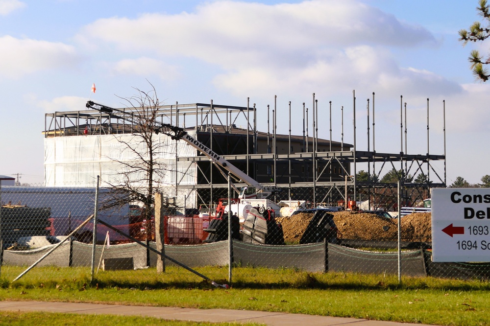 November 2024 construction operations for fiscal year 2022-funded barracks project at Fort McCoy