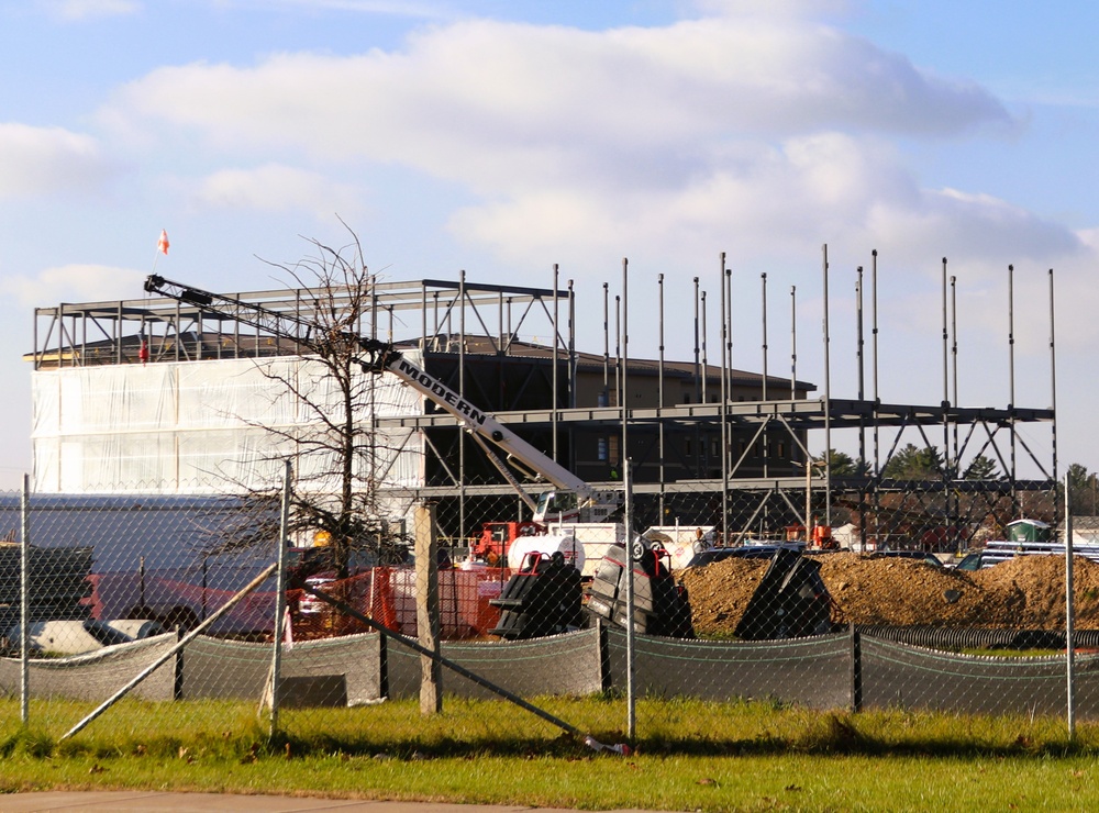 November 2024 construction operations for fiscal year 2022-funded barracks project at Fort McCoy