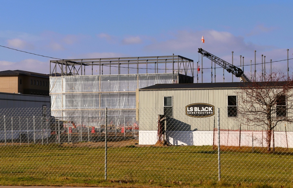 November 2024 construction operations for fiscal year 2022-funded barracks project at Fort McCoy