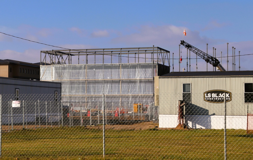 November 2024 construction operations for fiscal year 2022-funded barracks project at Fort McCoy