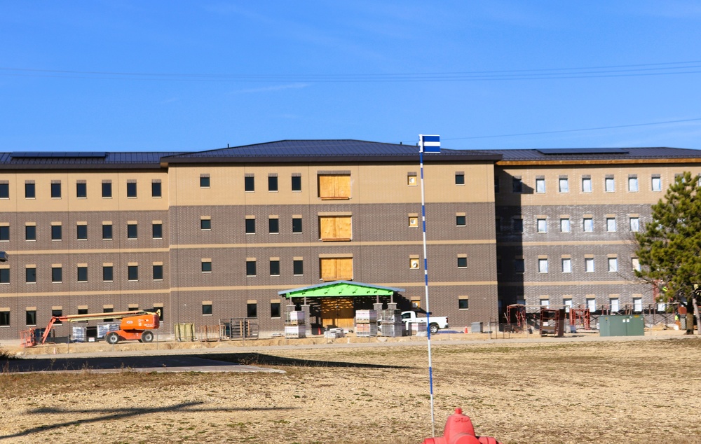 November 2024 construction operations for fiscal year 2022-funded barracks project at Fort McCoy