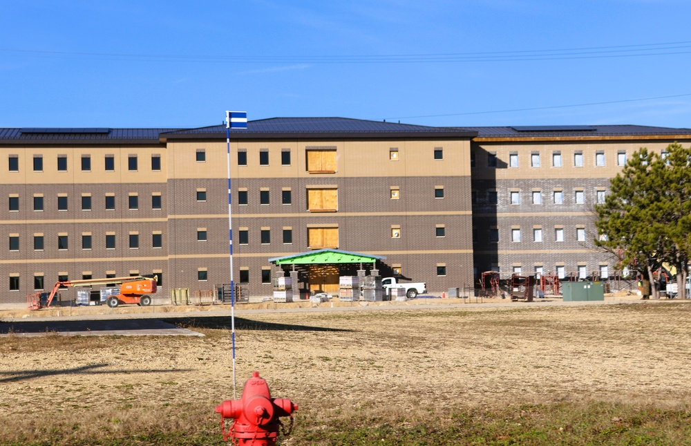 November 2024 construction operations for fiscal year 2022-funded barracks project at Fort McCoy