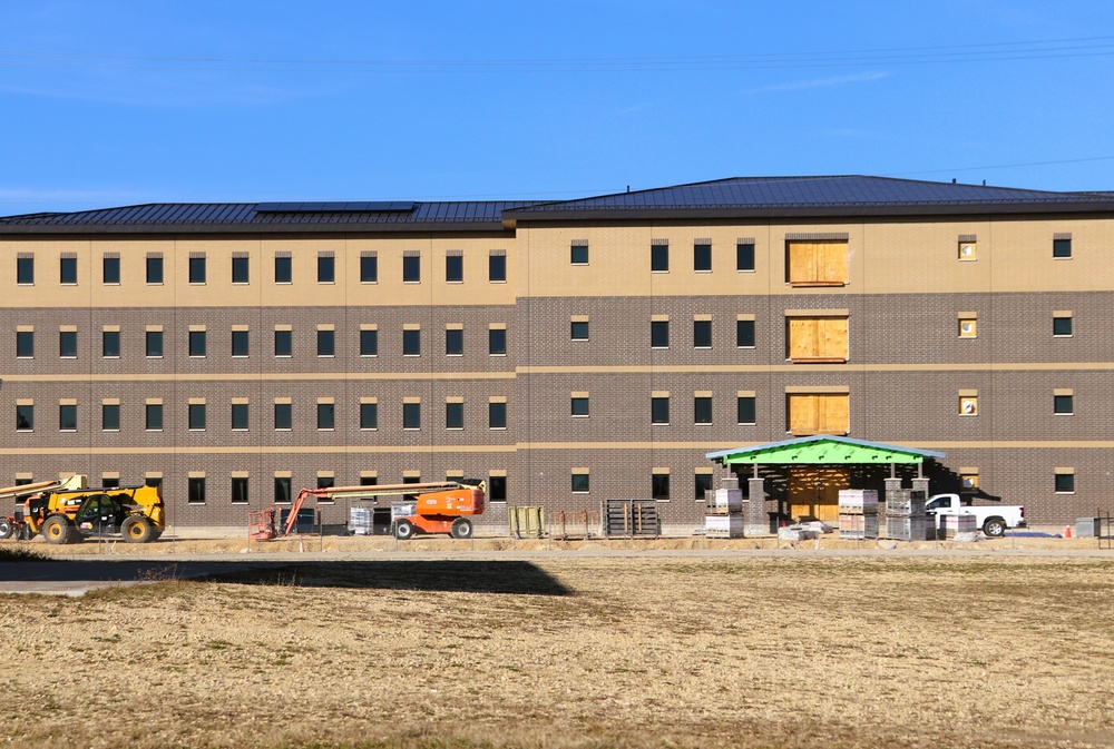 November 2024 construction operations for fiscal year 2022-funded barracks project at Fort McCoy