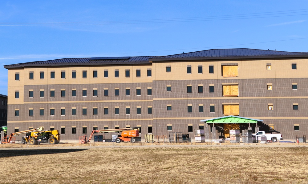 November 2024 construction operations for fiscal year 2022-funded barracks project at Fort McCoy