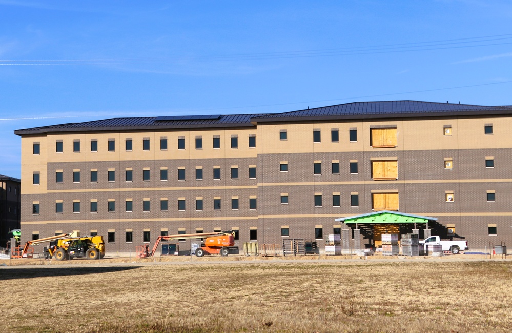 November 2024 construction operations for fiscal year 2022-funded barracks project at Fort McCoy