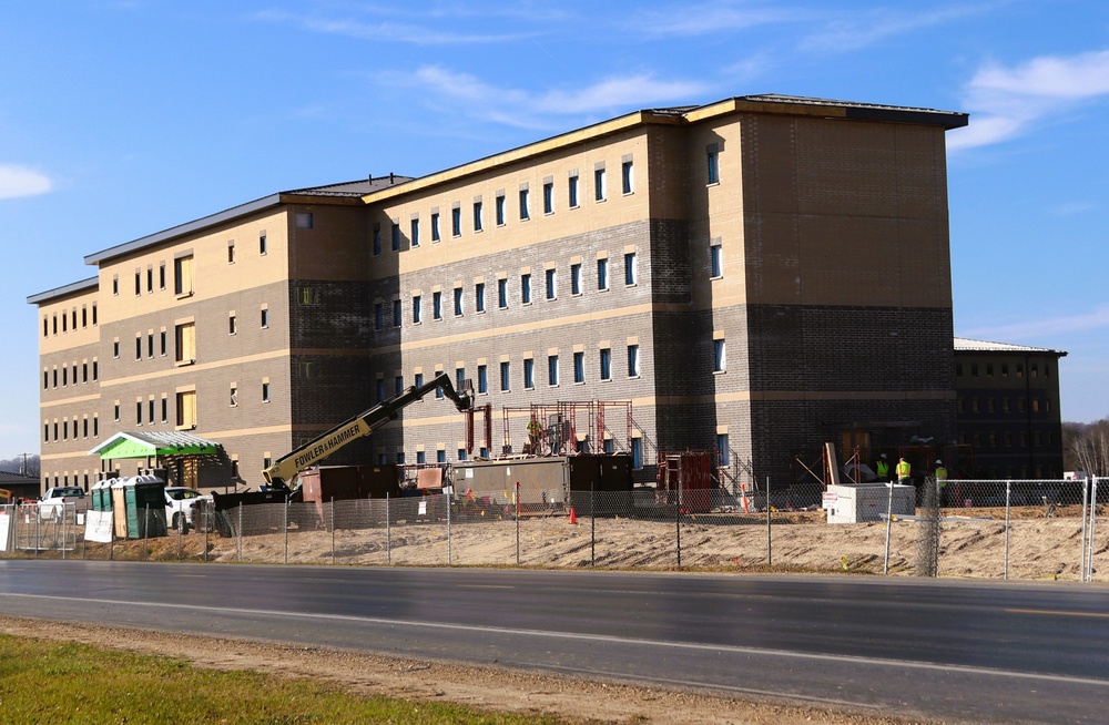 November 2024 construction operations for fiscal year 2022-funded barracks project at Fort McCoy