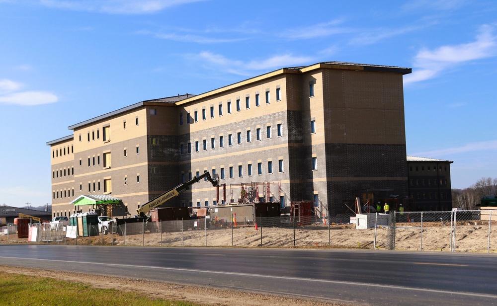 November 2024 construction operations for fiscal year 2022-funded barracks project at Fort McCoy