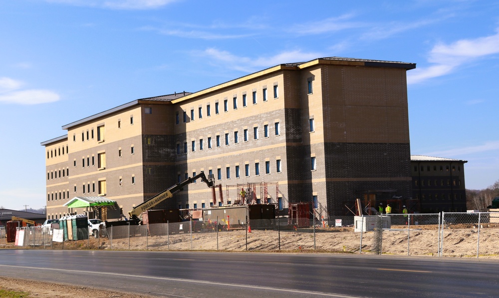 November 2024 construction operations for fiscal year 2022-funded barracks project at Fort McCoy