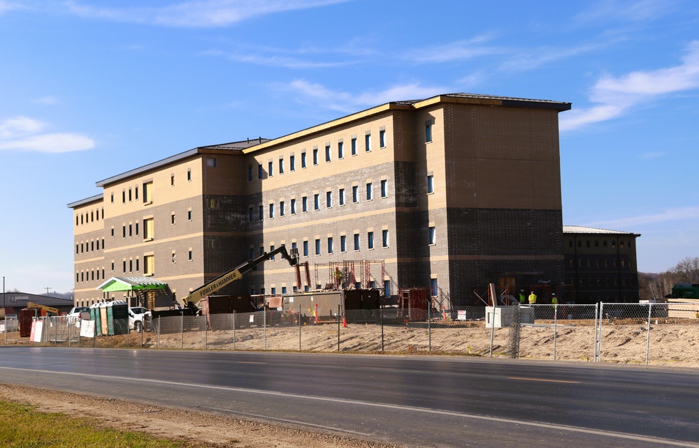 November 2024 construction operations for fiscal year 2022-funded barracks project at Fort McCoy