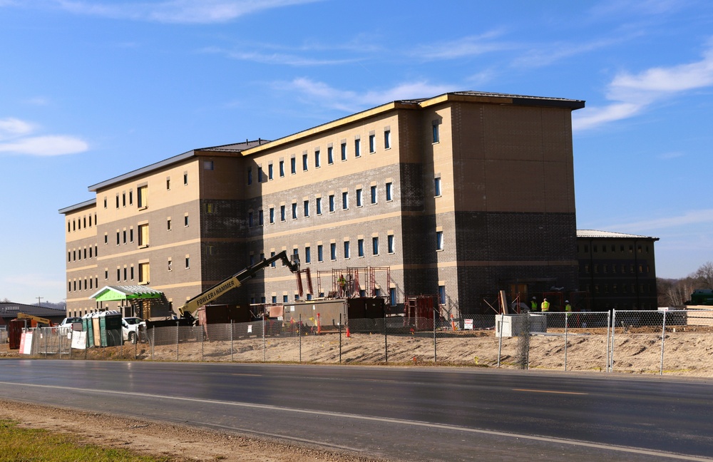 November 2024 construction operations for fiscal year 2022-funded barracks project at Fort McCoy