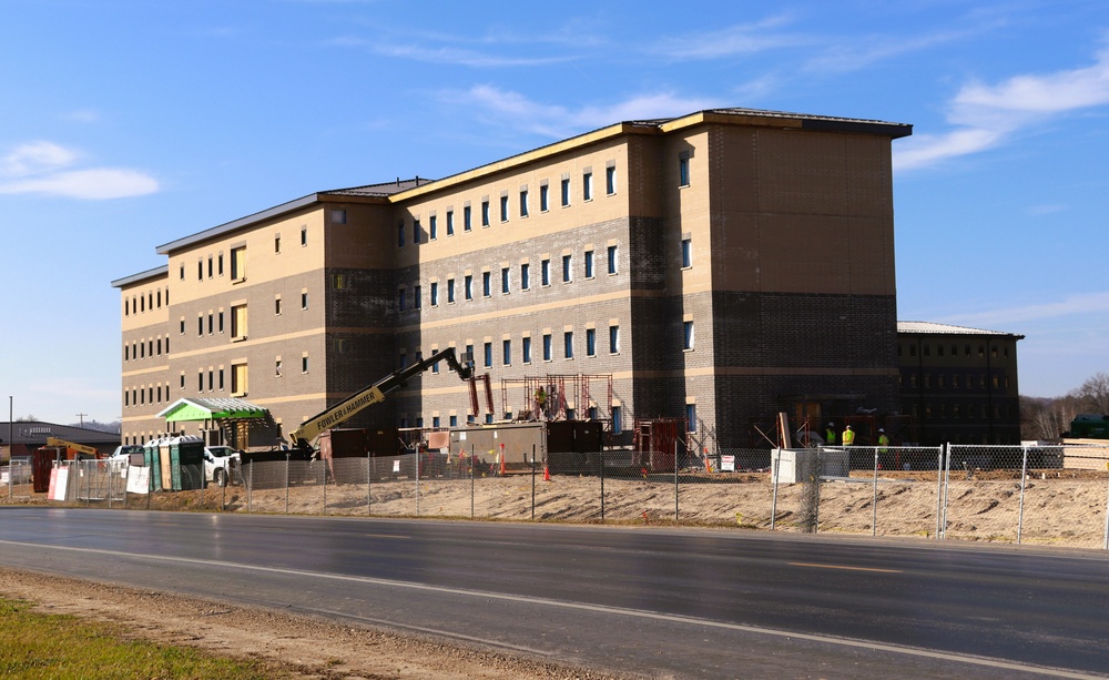 November 2024 construction operations for fiscal year 2022-funded barracks project at Fort McCoy