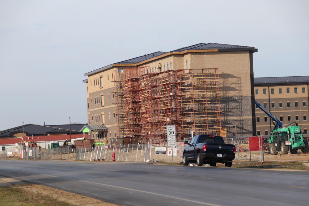 November 2024 construction operations for fiscal year 2022-funded barracks project at Fort McCoy