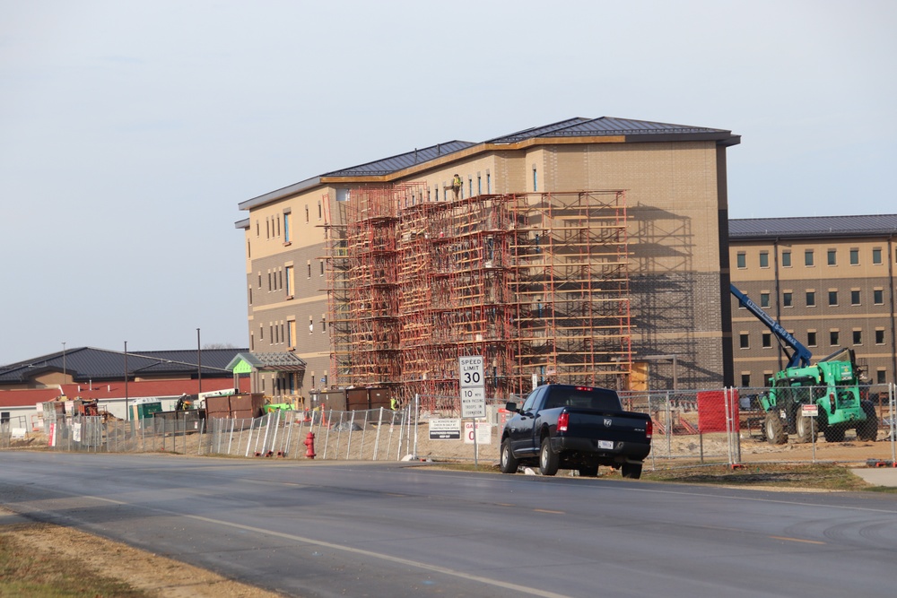 November 2024 construction operations for fiscal year 2022-funded barracks project at Fort McCoy