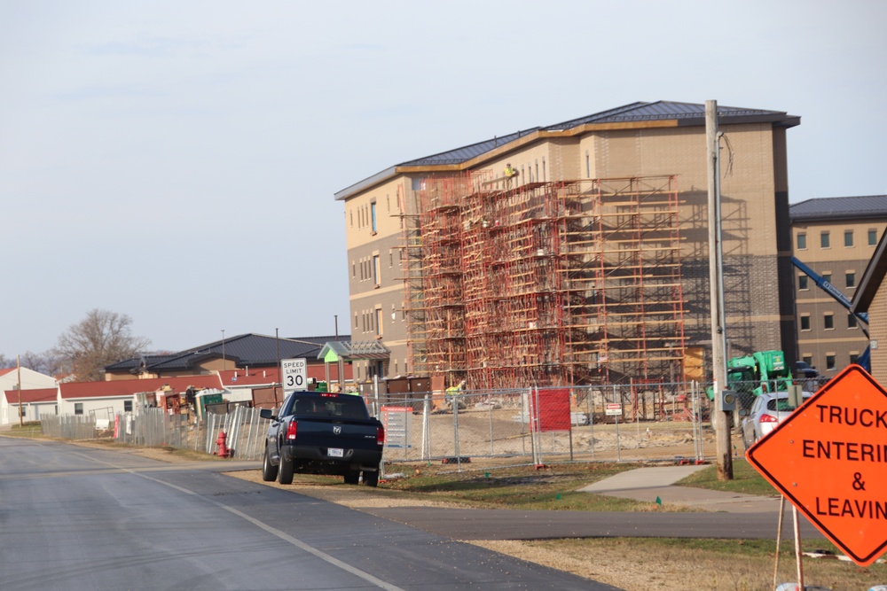 November 2024 construction operations for fiscal year 2022-funded barracks project at Fort McCoy