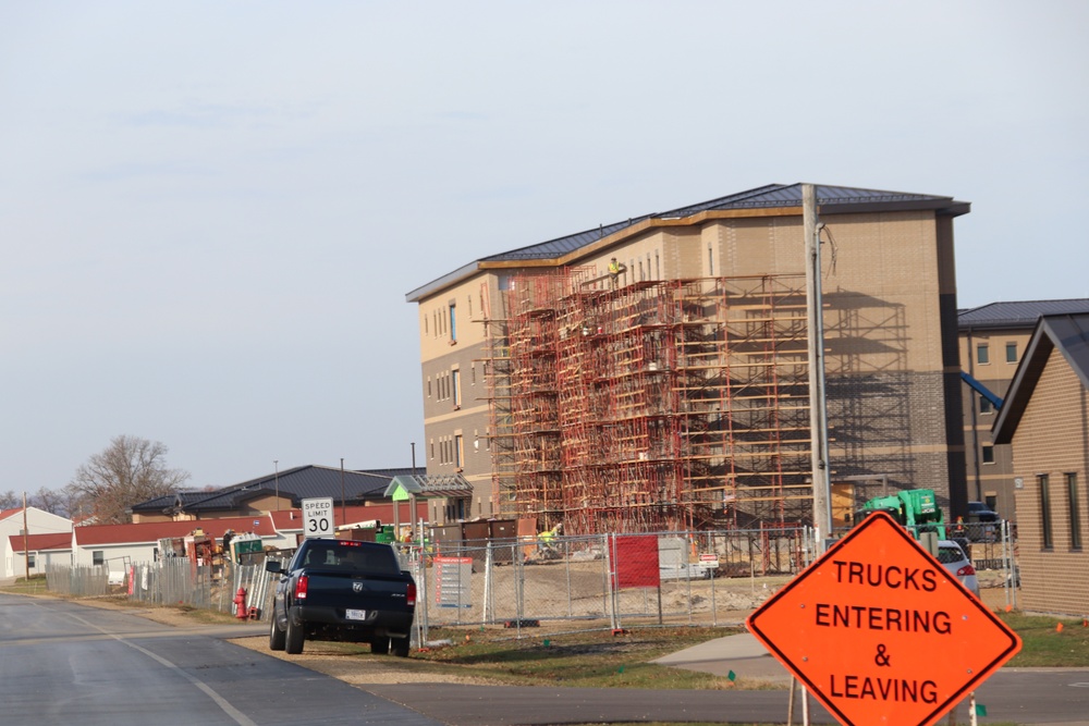 November 2024 construction operations for fiscal year 2022-funded barracks project at Fort McCoy