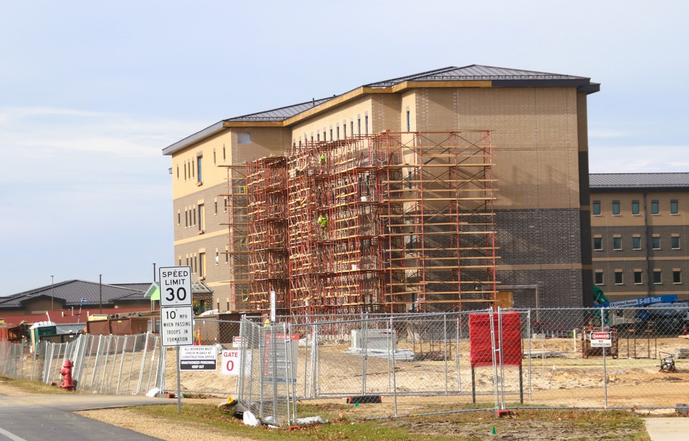 November 2024 construction operations for fiscal year 2022-funded barracks project at Fort McCoy