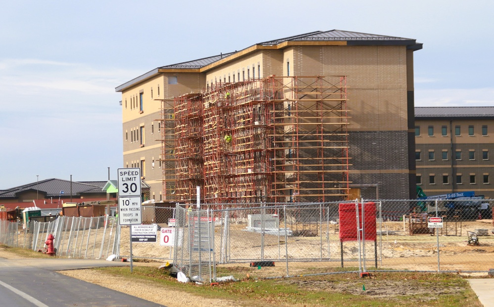 November 2024 construction operations for fiscal year 2022-funded barracks project at Fort McCoy