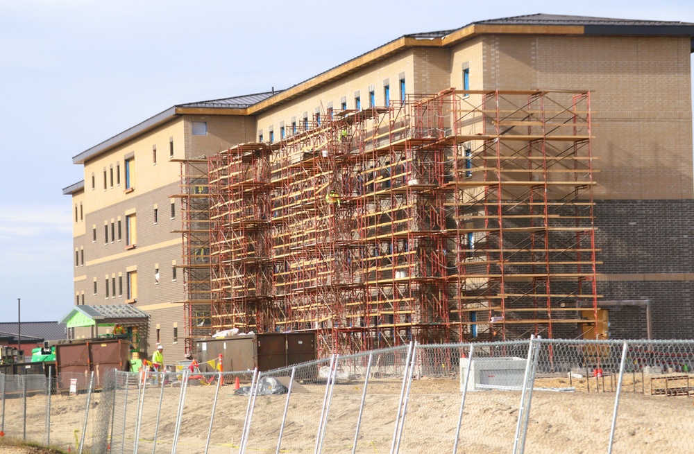 November 2024 construction operations for fiscal year 2022-funded barracks project at Fort McCoy